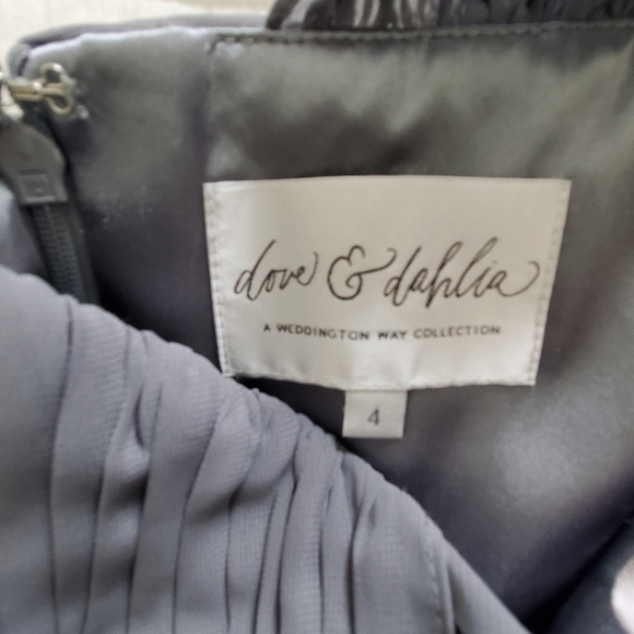 Dove and Dahlia Long Romantic Slate Grey Maxi Dress Size 4 - Picture 3 of 10